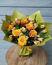 Букет цветов из:  Альстромерии и Розы #REPLACE_PRED# Новом Хушете