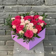 Цветочная композиция из Розы в коробке в Новом Хушете