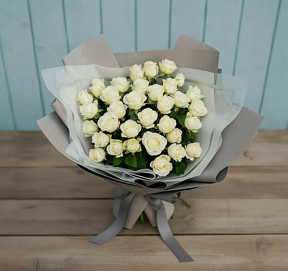Букет Белоснежная нежность в Новом Хушете