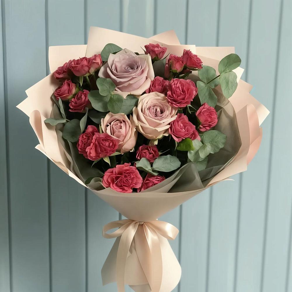 Букет цветов из: Гвоздики и Розы в Новом Хушете