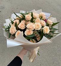Букет Кремовые розы Латте в Новом Хушете