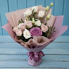 Букет цветов из:  Розы и Лизиантусы в Новом Хушете