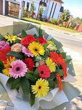 Букет цветов из:  Герберы #REPLACE_PRED# Новом Хушете