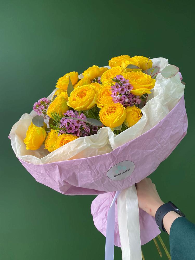 Кустовые желтые розы в Новом Хушете Букет Кустовые желтые розы в Новом Хушете