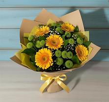 Букет цветов из:  Герберы и Хризантемы в Новом Хушете