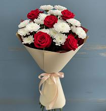 Букет цветов из:  Розы и Хризантемы в Новом Хушете