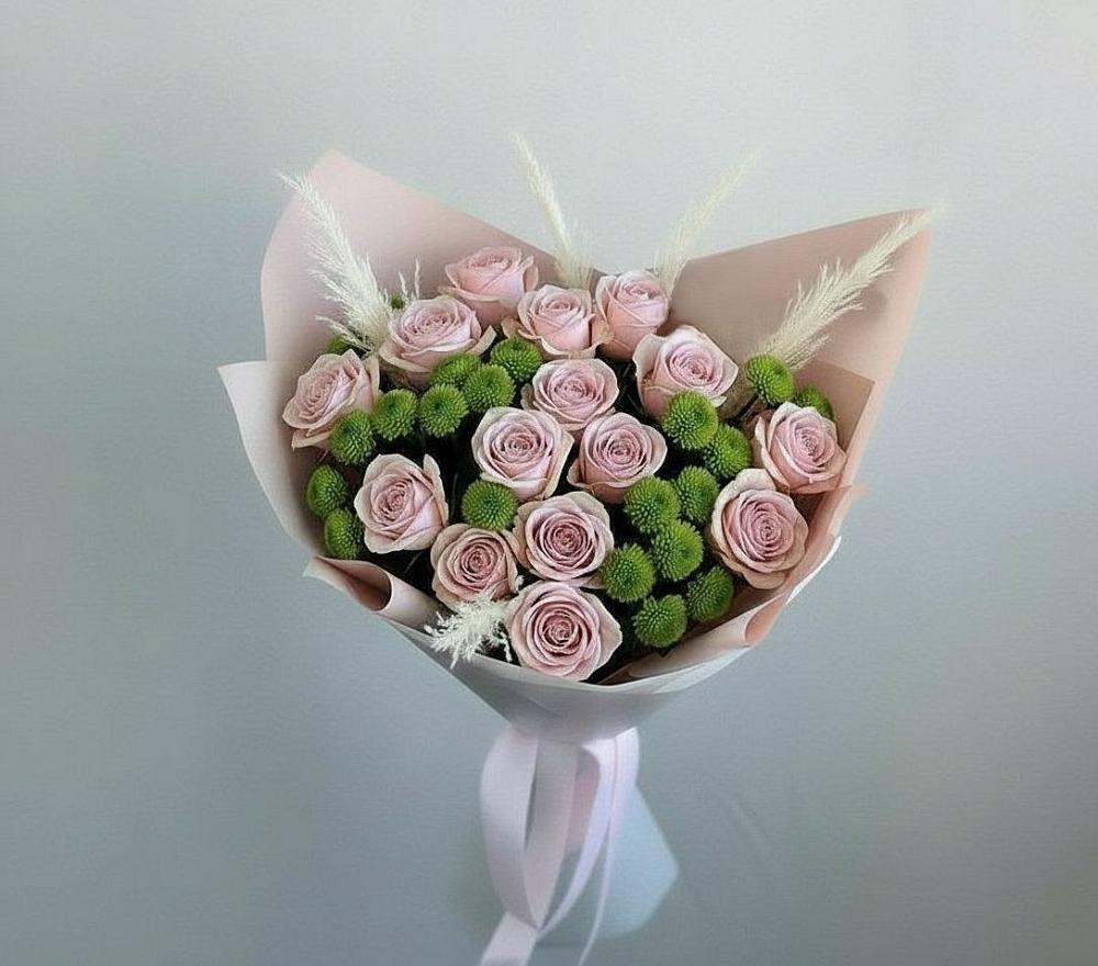 Букет цветов из: Розы и Хризантемы в Новом Хушете