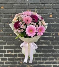 Букет цветов из:  Герберы и Хризантемы в Новом Хушете