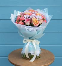 Букет цветов из:  Хризантемы и Розы в Новом Хушете