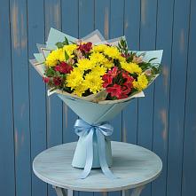 Букет цветов из:  Альстромерии и Хризантемы #REPLACE_PRED# Новом Хушете