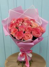 Букет 15 Розовых роз Равель в Новом Хушете
