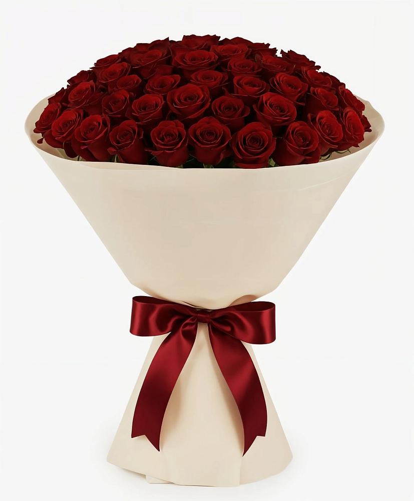 Букет 101 Бордовая роза Блэк Бакарра в Новом Хушете