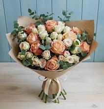 Букет цветов из:  Альстромерии и Розы в Новом Хушете